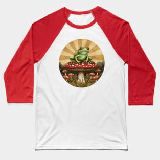 Frog on a Toadstool Baseball T-Shirt